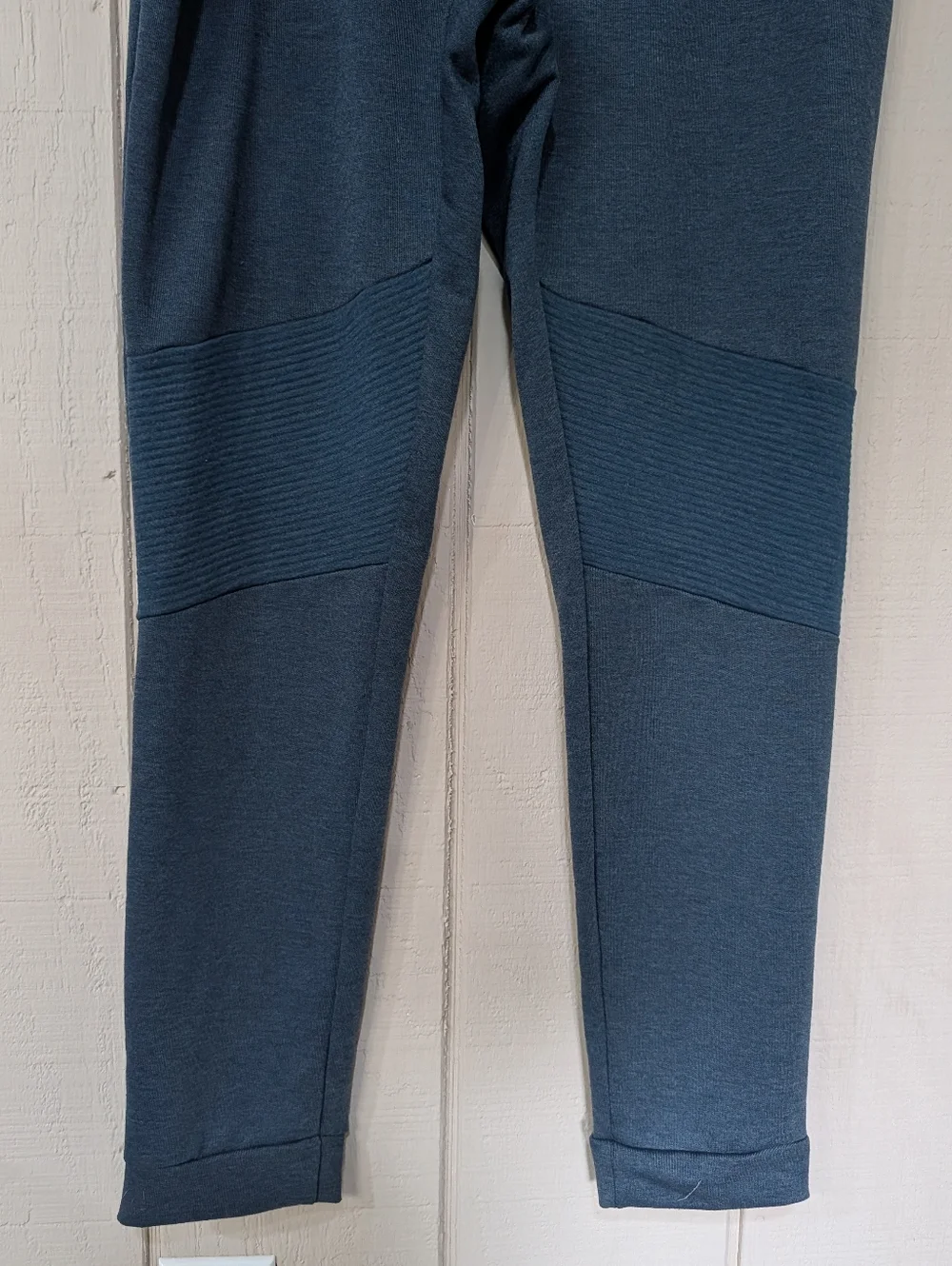 On Running Men's Sweat Pants XL Midnight‎ Blue Moto Ribbed Knee Joggers